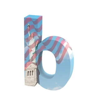 Font NYC lowercase b render Stock Illustration