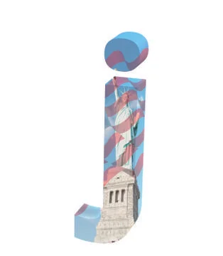 Font NYC lowercase j render Stock Illustration