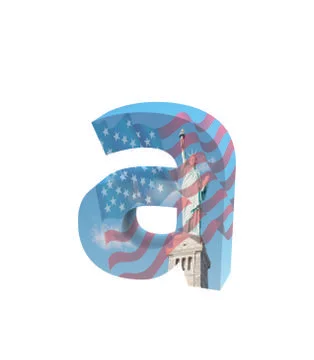 Font NYC lowercase a render Stock Illustration