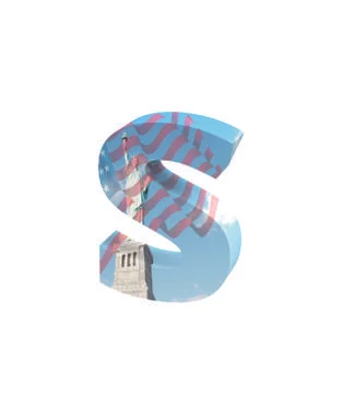 Font NYC lowercase s render Stock Illustration