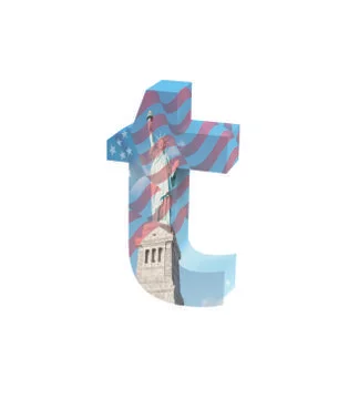 Font NYC lowercase t render Stock Illustration