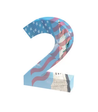 Font NYC number 2 render Stock Illustration