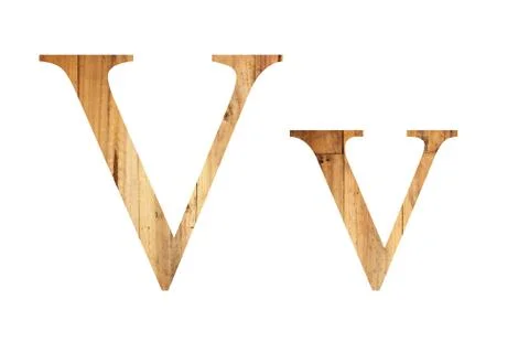 Font of old wood. Stock Illustration