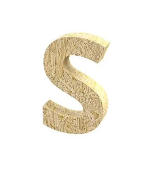Font Oriented Strand Board capital S render Stock Illustration