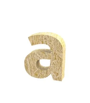 Font Oriented Strand Board lowercase a render Stock Illustration