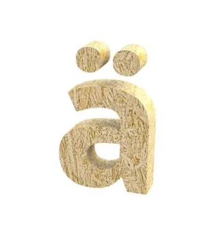 Font Oriented Strand Board special character ALT0228 render Stock Illustration