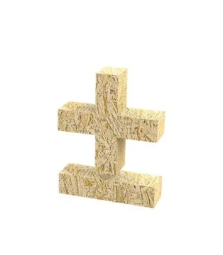 Font Oriented Strand Board special character ALT241 render Stock Illustration