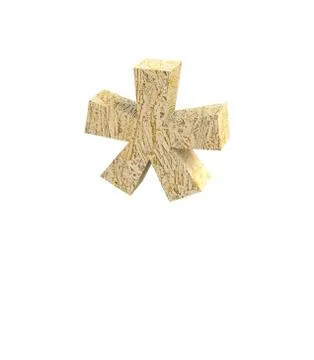 Font Oriented Strand Board special character ALT42 render Stock Illustration