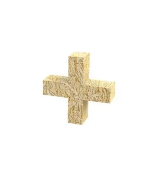 Font Oriented Strand Board special character ALT43 render Stock Illustration