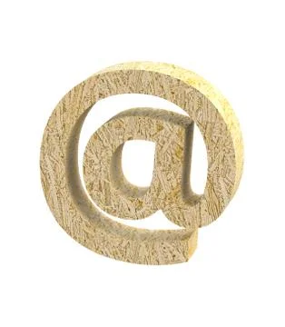 Font Oriented Strand Board special character ALT64 render Stock Illustration