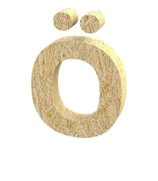Font Oriented Strand Board special character ALT0214 render Stock Illustration