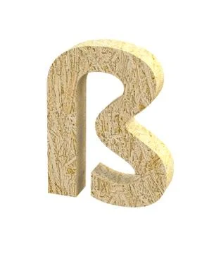 Font Oriented Strand Board special character ALT0223 render Stock Illustration