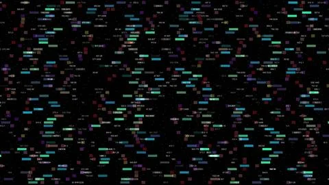 Font pattern of small dots on a dark background resembling a city at night Stock Photos