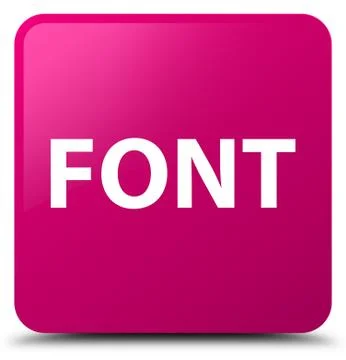 Font pink square button Stock Illustration
