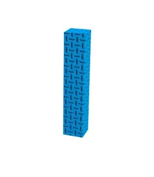 Font Plastic blue treadplate lowercase l render Stock Illustration