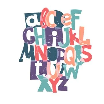Font playful Stock Illustration