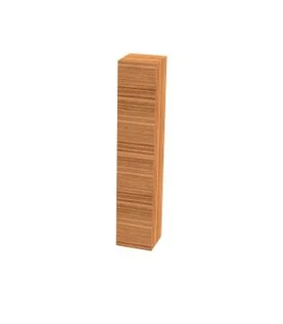 Font polished walnut lowercase l render Stock Illustration