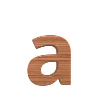 Font Polished walnut lowercase a render Stock Illustration