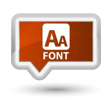 Font prime brown banner button Stock Illustration