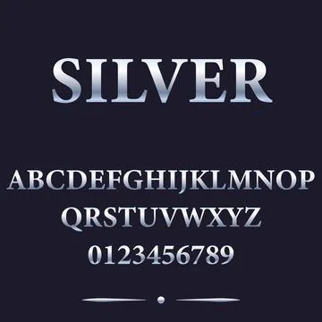 Font SILVER Stock Illustration