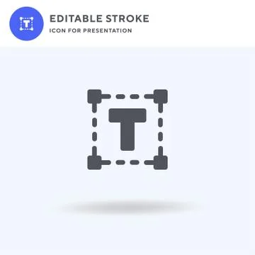 Font Size icon vector, filled flat sign, solid pictogram isolated on white, logo Illustrazione stock