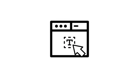 Font size with mouse cursor icon animation isolated on white background Stock-Footage 341669655
