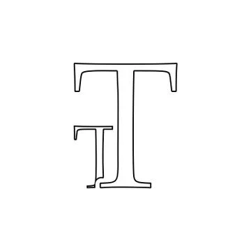 Font size, text icon. Simple thin line, outline vector of Text editor icons f Stock Illustration