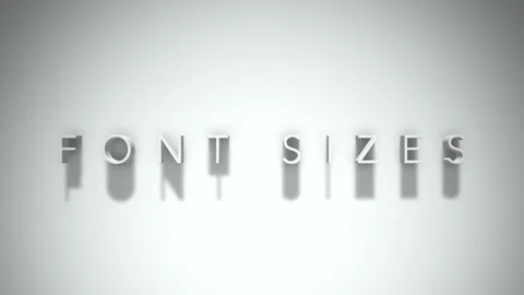 Font sizes 3D title animation with shadows on a white background Vidéo 297268638