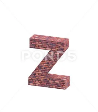 Font Stone old english brick lowercase z render Illustration #97679184