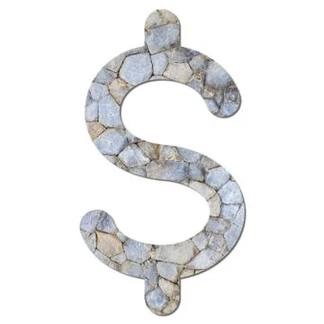 Font stone wall texture us dollar sign Stock Photos