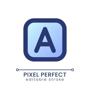 Font style pixel perfect gradient fill ui icon Illustrazione stock