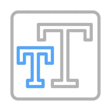 Font type icon. Concept of typography, text editing, and graphic design. イラスト素材