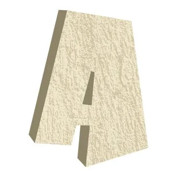 Font type with rock or stone texture Stock Illustration