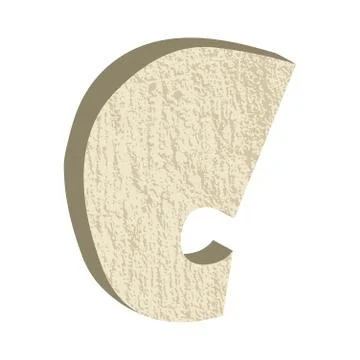 Font type with rock or stone texture Stock Illustration