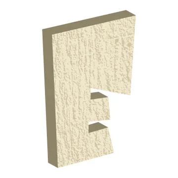 Font type with rock or stone texture Stock Illustration