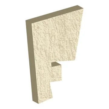 Font type with rock or stone texture Stock Illustration