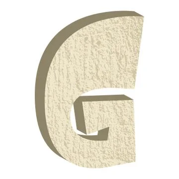 Font type with rock or stone texture Stock Illustration