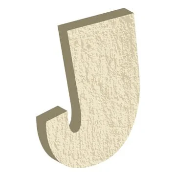Font type with rock or stone texture Stock Illustration