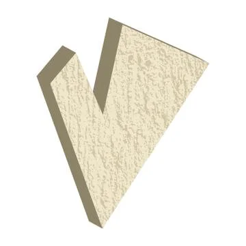 Font type with rock or stone texture Stock Illustration