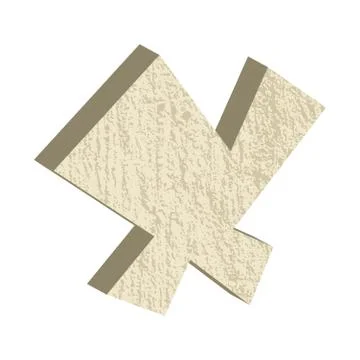 Font type with rock or stone texture Stock Illustration