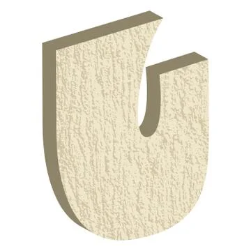 Font type with rock or stone texture Stock Illustration
