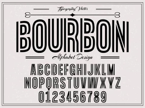 Font.abc vector.Alphabet Typeface.Vector. Typography. Lettering.old style Stock Illustration