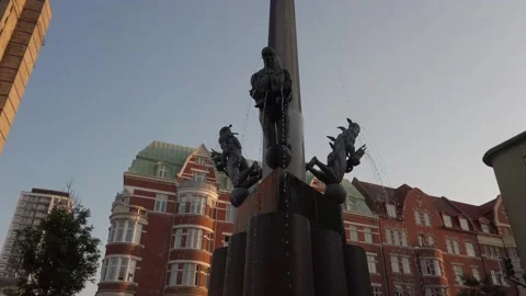 FONTAIN IN MALMÖ Stock Footage 138588730