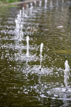 Fontaine in a pool Stock Photos