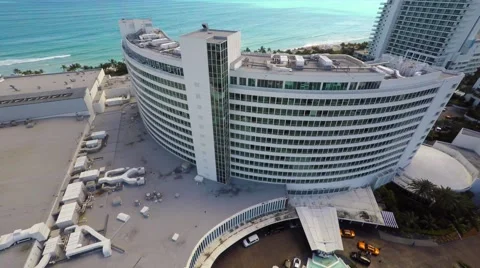 Fontainebleau Hotel Miami Beach 4k Stock Footage