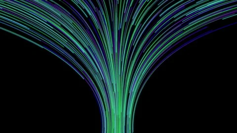 Fontain.Looping lines stripes for showing direction. Blowing air force direction Stock Footage 247638892