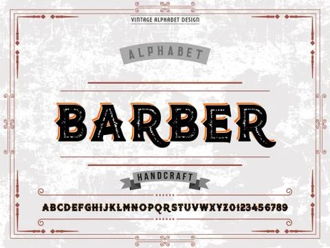 Font.alphabet.Typeface.Script.Retro Typography.Vector Illustration.Shadow Eff 库存插图