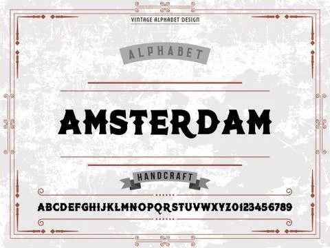 Font.alphabet.Typeface.Script.Shadow Effect.Handcrafted handwritten vector la Illustrazione stock