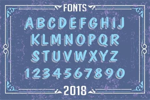 Fonts in attractive design Stock Illustration