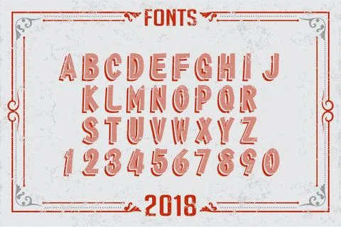 Fonts in attractive design Stock Illustration